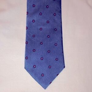 ALBY Sky Blue Cherry Red SILK Tie